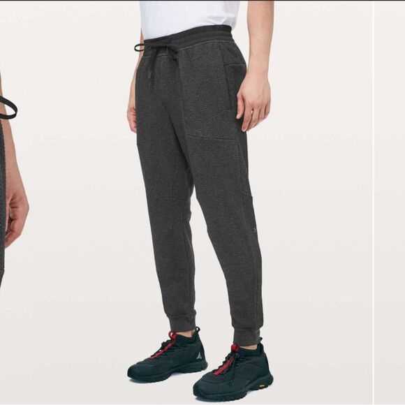 Lululemon At Ease Jogger Heathered Black Men's Gray Jogger Pants size Small - Picture 1 of 12